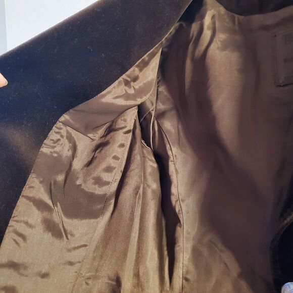 TRUE RELIGION Brown VELVET EMBROIDERED Jacket Blazer XS Rock Glam Lux Feminine - Picture 6 of 11